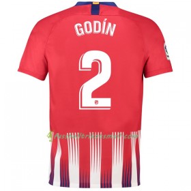 Günstige Fußballtrikots Atlético Madrid Godin 2 2018-2019 Kurzarm Heimtrikotsatz kaufen
